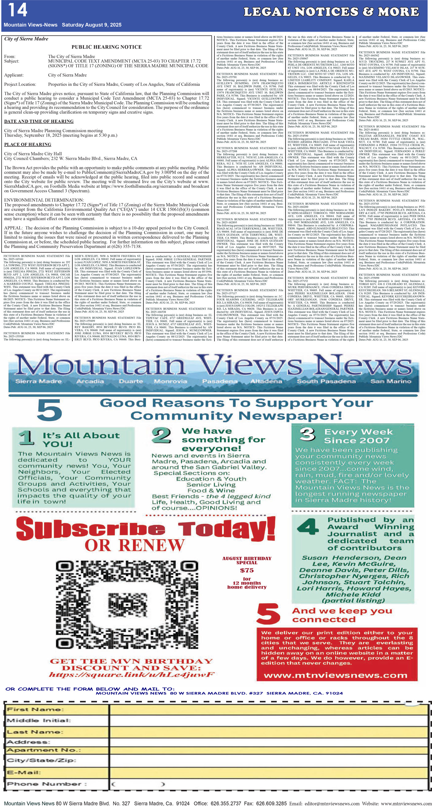 MVNews this week:  Page 14