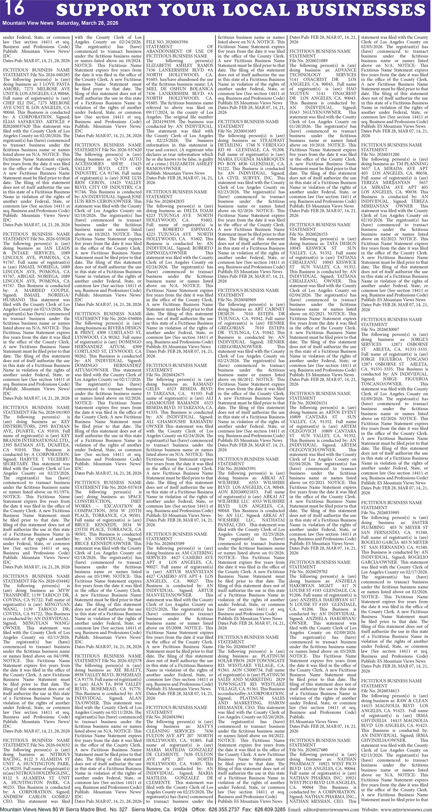 MVNews this week:  Page 16