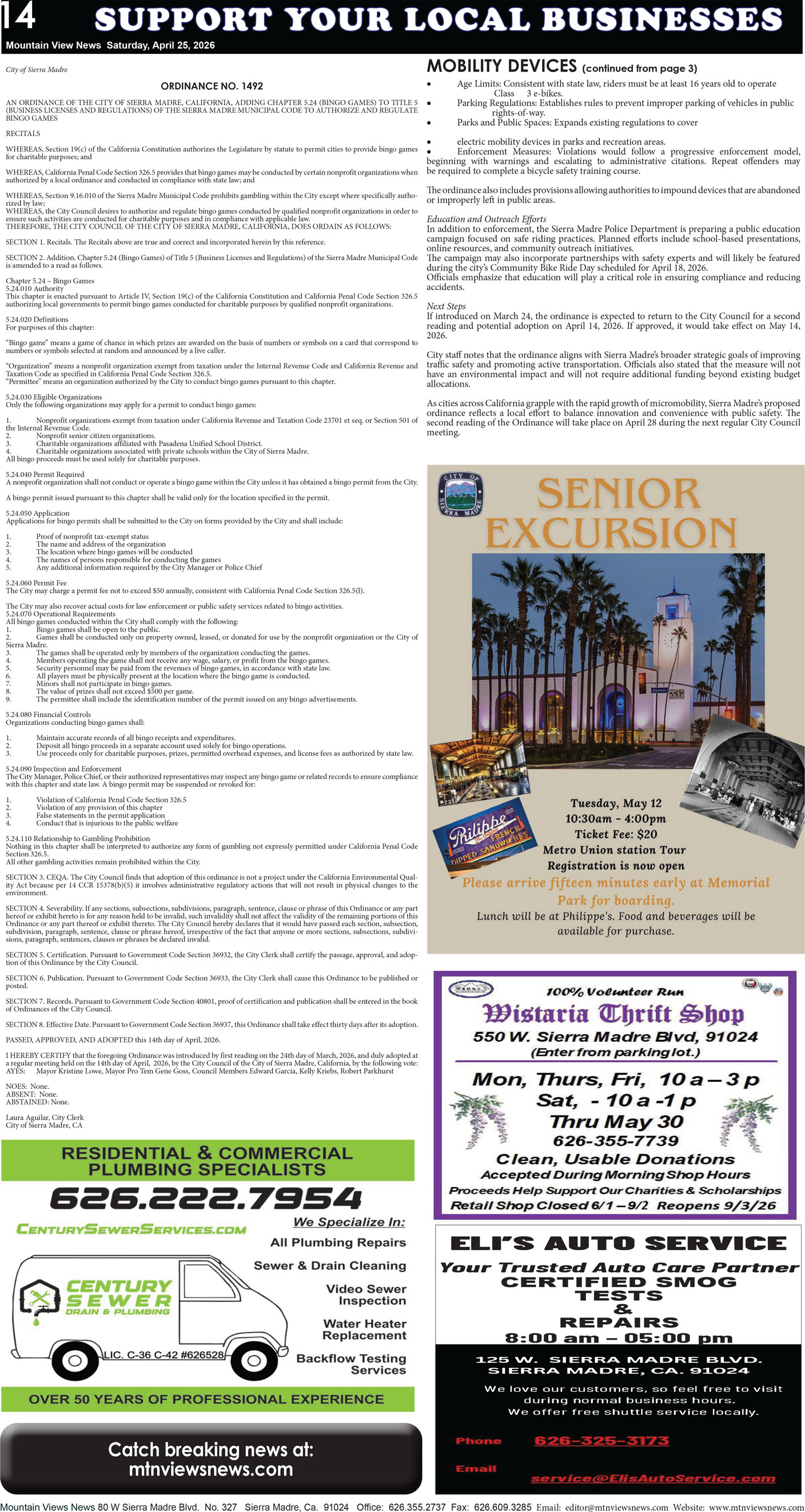 MVNews this week:  Page 14