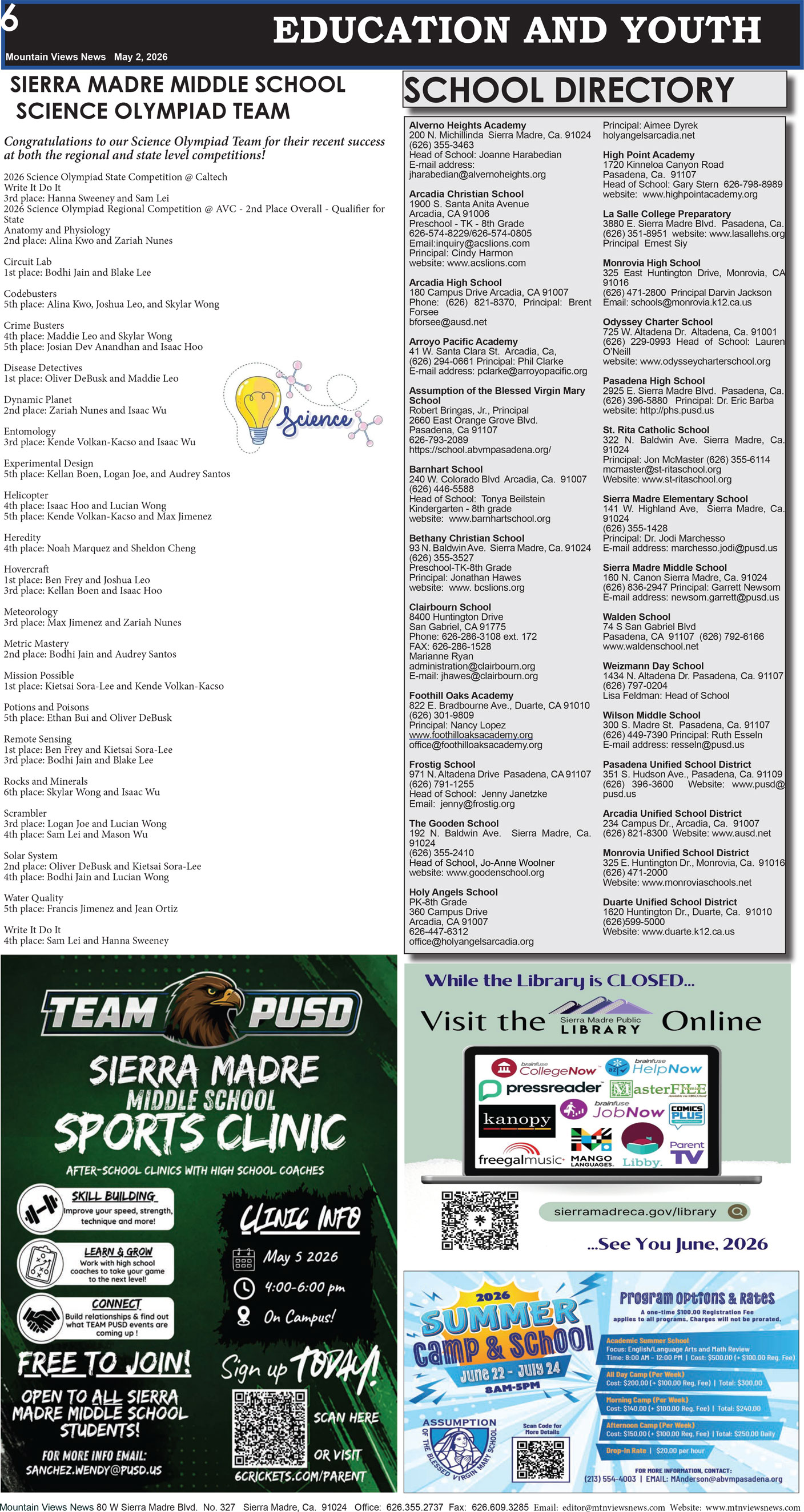 MVNews this week:  Page 6